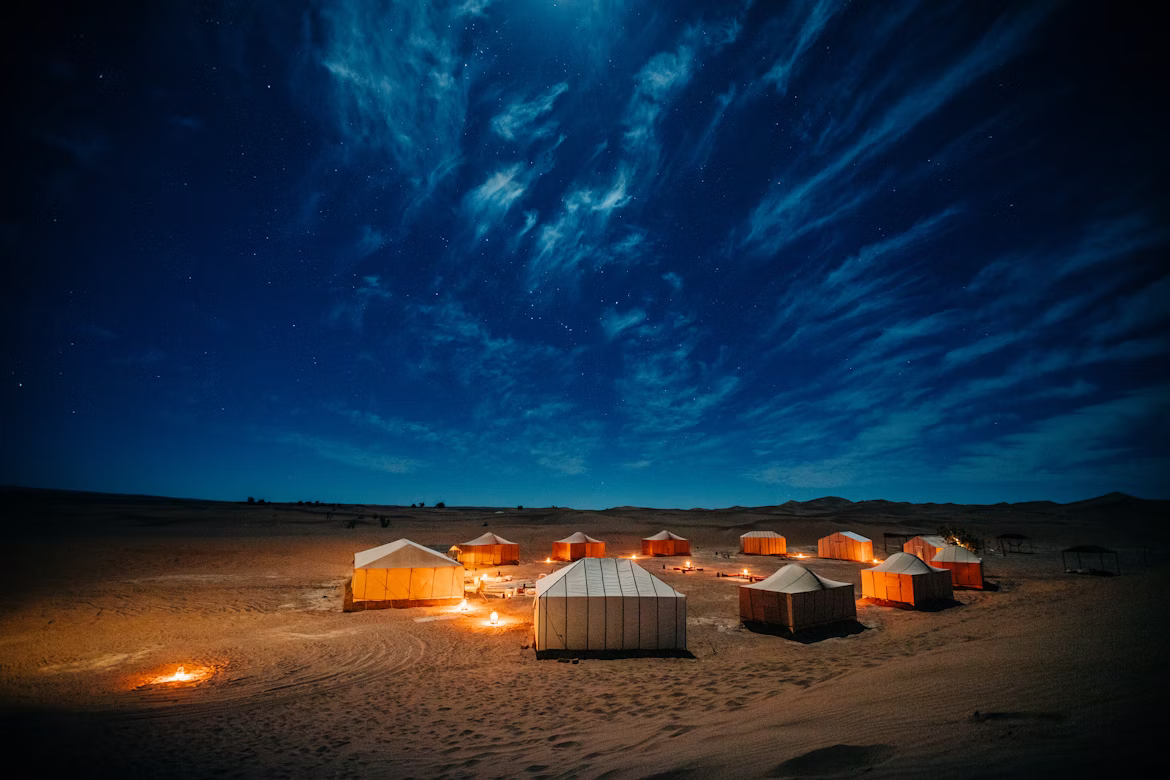 Glamping in the Sahara: Starry Nights, Sand Dunes, and Desert Silence